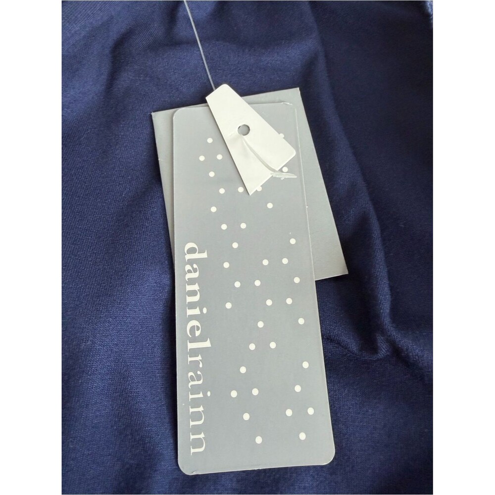 NWT Stitch Fix Daniel Rainn Quin Cap Sleeve Mixed Material Top size Medium Blue - Picture 3 of 6